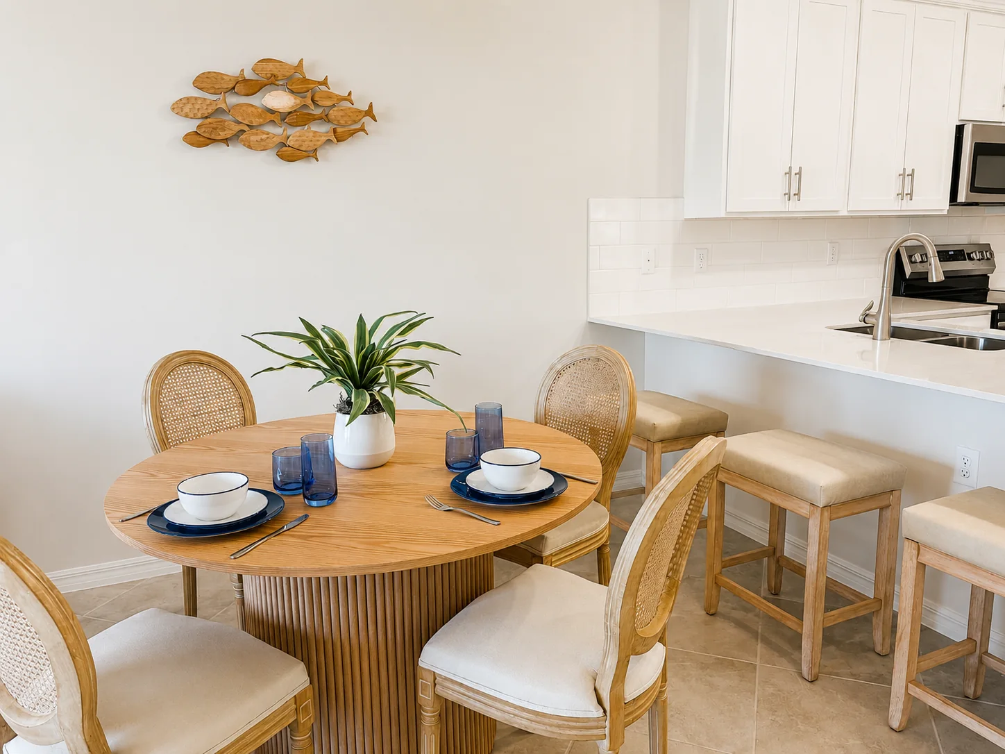 Dining & kitchen at the Ave Maria Residence