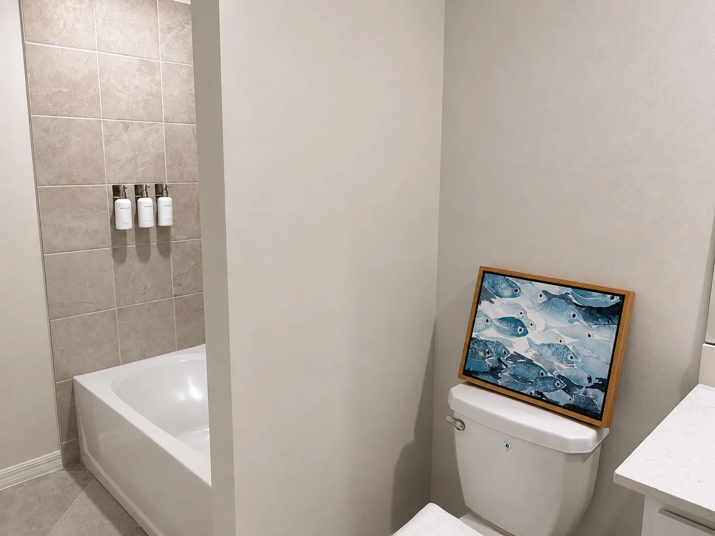 Guest bathroom at the Ave Maria Residence