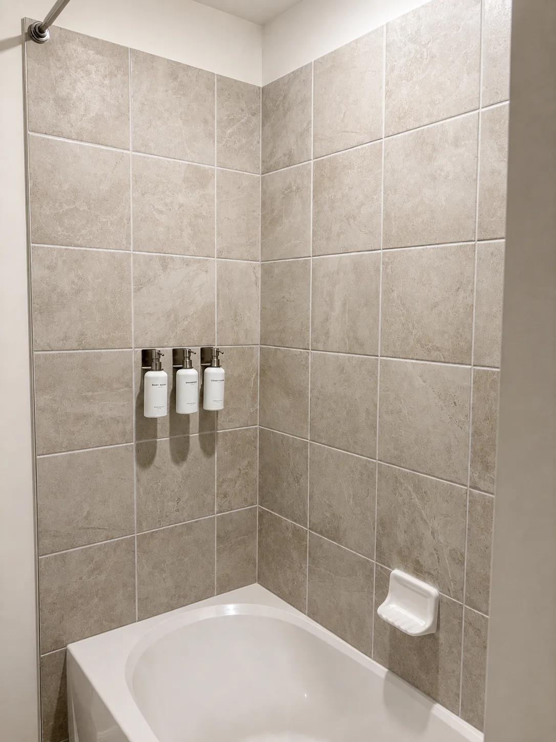 Guest bathroom detail at the Ave Maria Residence