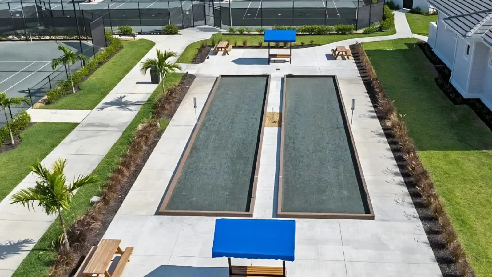 Bocce courts at The National in Ave Maria