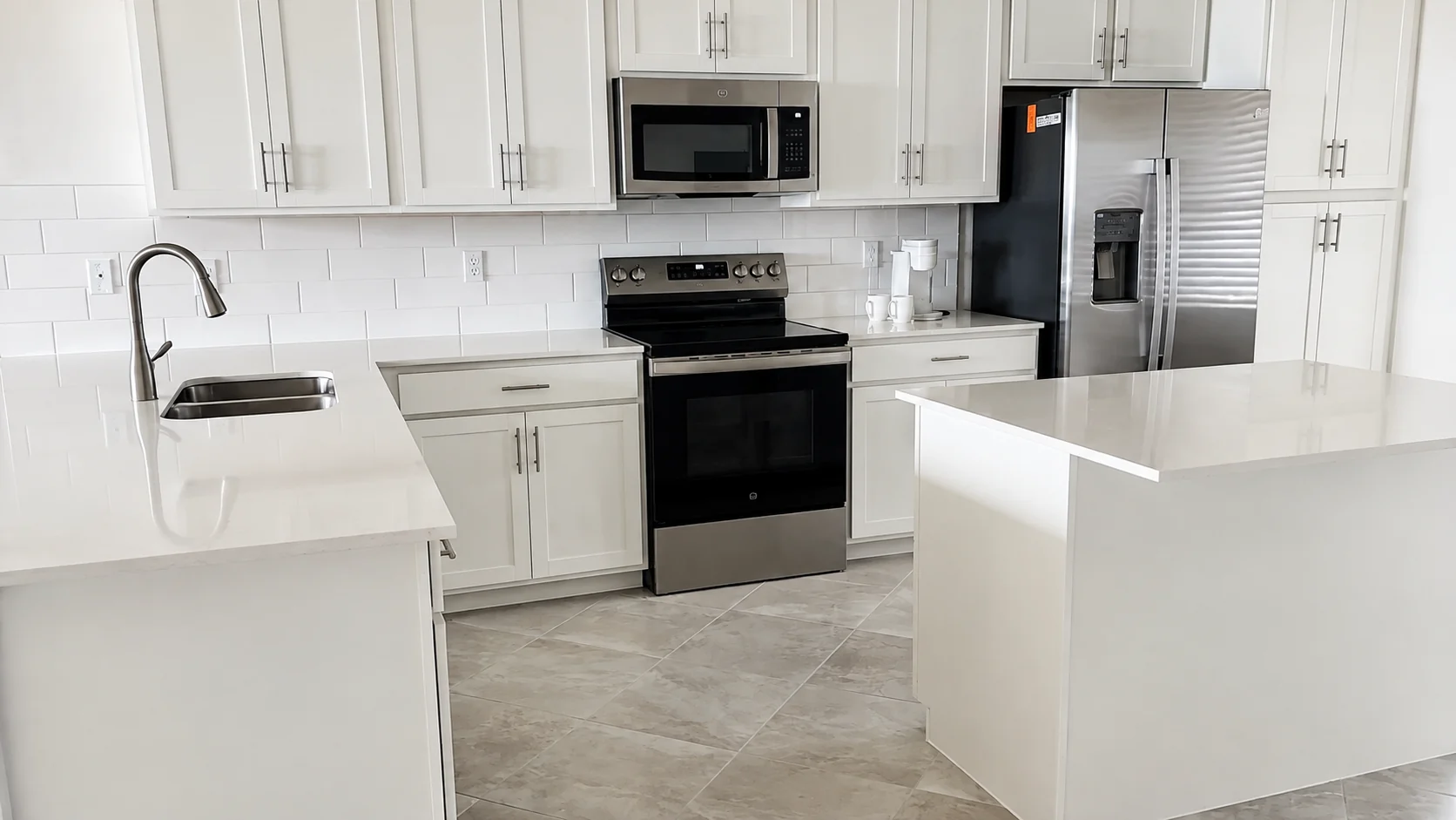 Kitchen island and counter at the Ave Maria Residence