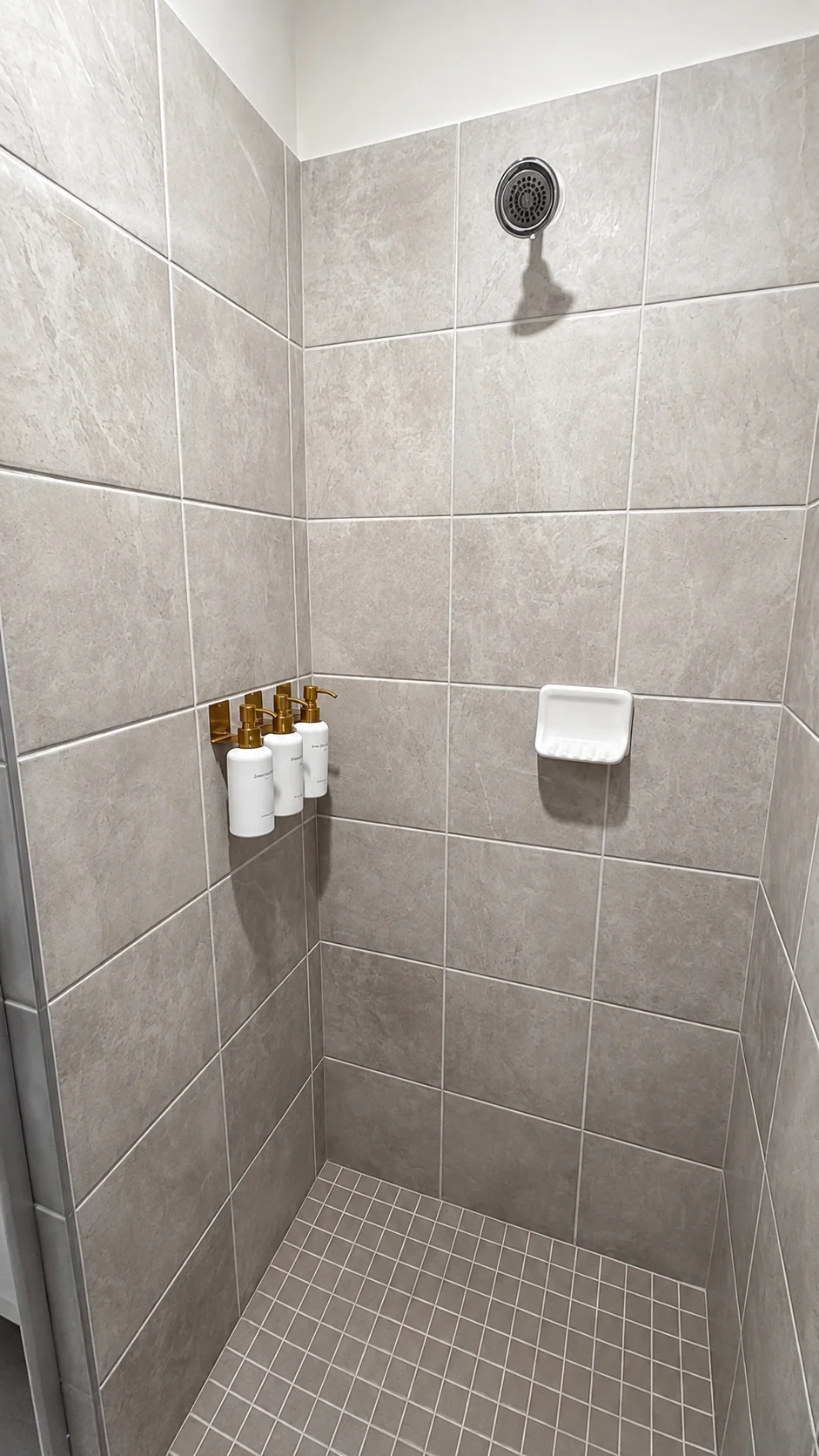 Walk-in shower in the primary bathroom